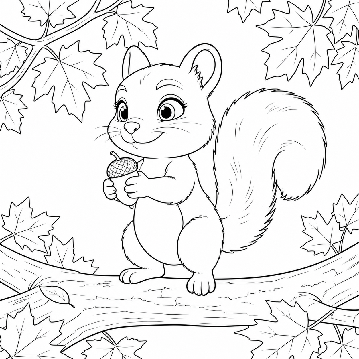 Hazel coloring page with scene