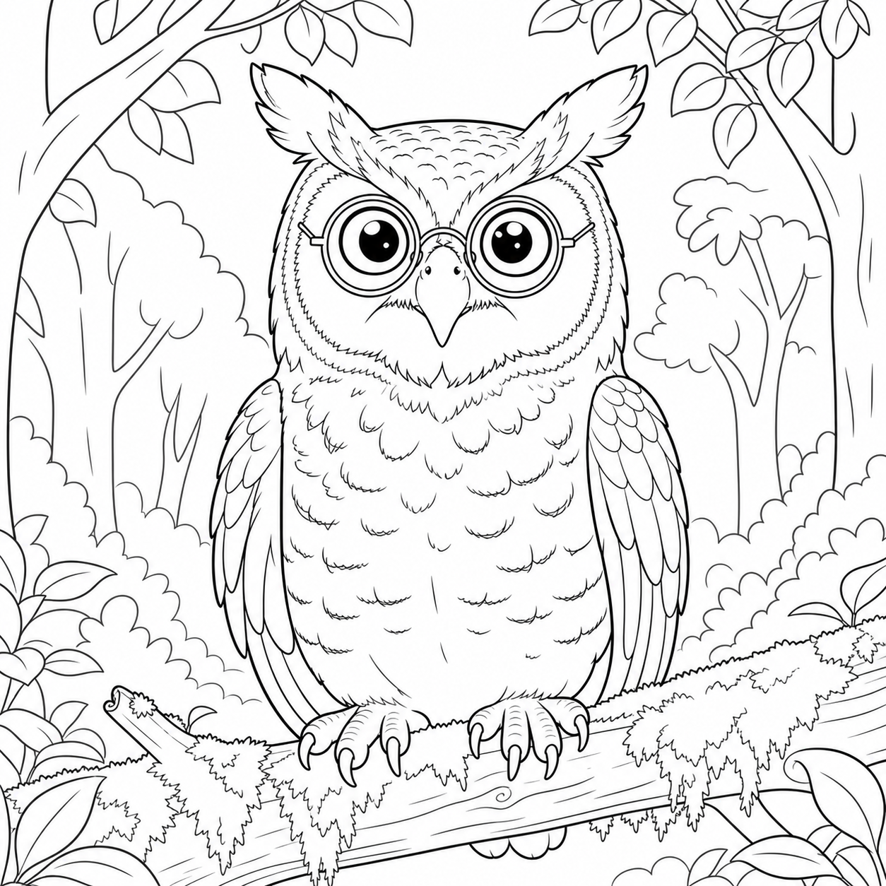 Professor Willow coloring page with scene